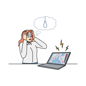 いつ落ちるか、不安